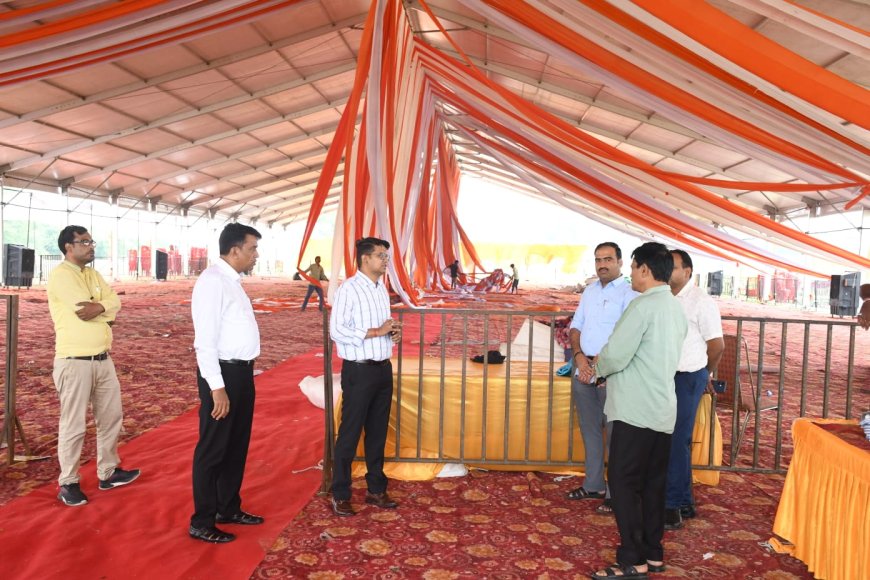 जिलाधिकारी ने मुख्यमंत्री सामूहिक विवाह कार्यक्रम को सकुशल सम्पन्न कराये जाने के दृष्टिगत कार्यक्रम स्थल का किया निरीक्षण