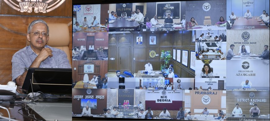 मुख्य सचिव की अध्यक्षता में वीडियो कॉन्फ्रेंसिंग के माध्यम से प्रदेश के सभी मण्डलायुक्तों एवं जिलाधिकारियों के साथ साप्ताहिक समीक्षा बैठक संपन्न
