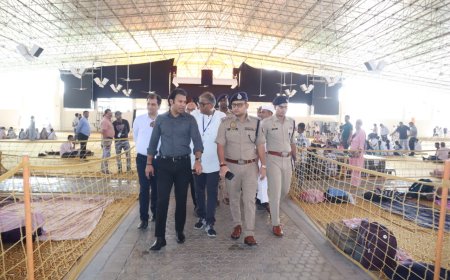 पिलखनी स्थित राधास्वामी सत्संग ब्यास में कार्यक्रम के दृष्टिगत डीएम एवं एसएसपी ने व्यवस्थाओं का लिया जायजा