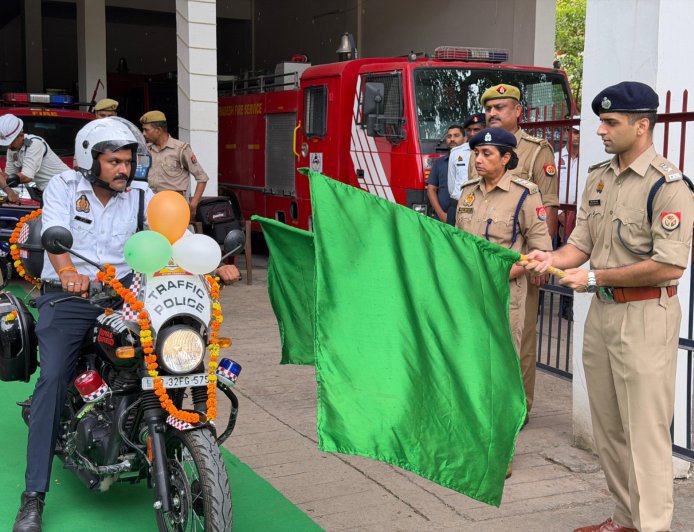 ओवरस्पीड वाहनों पर लगेगी लगाम, यातायात पुलिस को मिली आधुनिक इंटरसेप्टर मोटरसाइकिलें