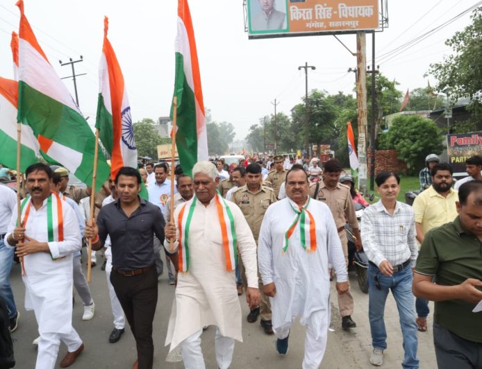 ‘हर घर तिरंगा’ अभियान के तहत सहारनपुर में भव्य तिरंगा रैली का आयोजन, देशप्रेम के रंग में रंगा शहर