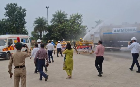 रासायनिक दुर्घटना आपदा से सुरक्षा एवं बचाव हेतु मॉक ड्रिल का हुआ आयोजन