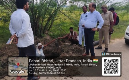 ग्रामीण क्षेत्रों की पेयजल समस्याओं का एडीएम (नमामि गंगे) ने किया स्थलीय निरीक्षण