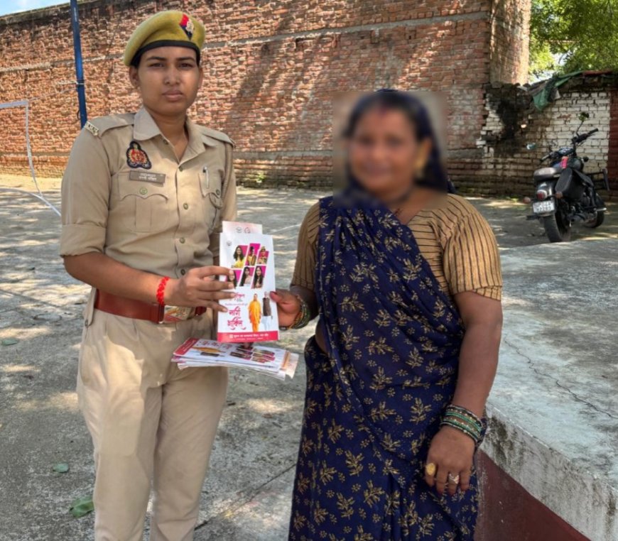 पुलिस अधीक्षक के निर्देशन में मिशन शक्ति-5.0 के द्वितीय चरण के पुलिस द्वारा चलाया गया जागरूकता अभियान