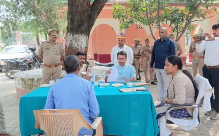 थाना समाधान दिवस में डीएम व एसपी ने सुनीं जन शिकायतें