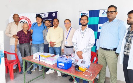खुशी फॉउण्डेशन एवं गणेश मार्केट व्यापार मंडल के संयुक्त तत्वावधान में निःशुल्क स्वास्थ्य शिविर आयोजित