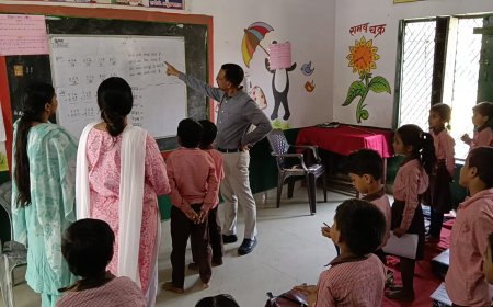 जिलाधिकारी ने प्राथमिक विद्यालयों का किया निरीक्षण
